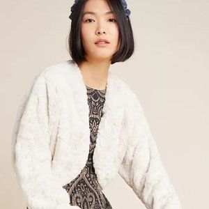 Anthropologie Maeve Faux Fur Shrug